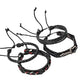 THE MEN THING Lather Bracelet for Men - 4Pcs Genuine Braided