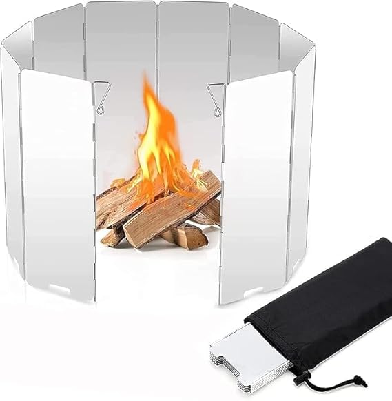 Bullmen 10 Plates Camp Stove Windshield,
