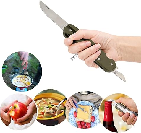 Folding knife fork spoon Emergency survival