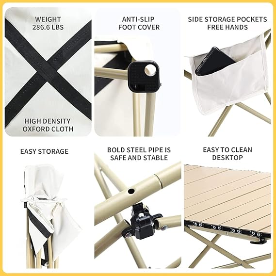 Folding Table & Chair Set, Portable