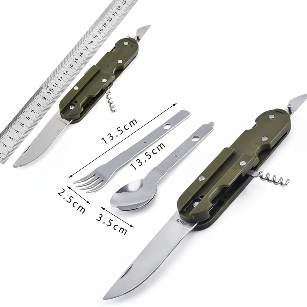 Folding knife fork spoon Emergency survival