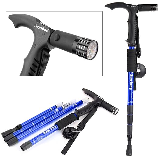 Hiking Walking Stick with LED Flashlight