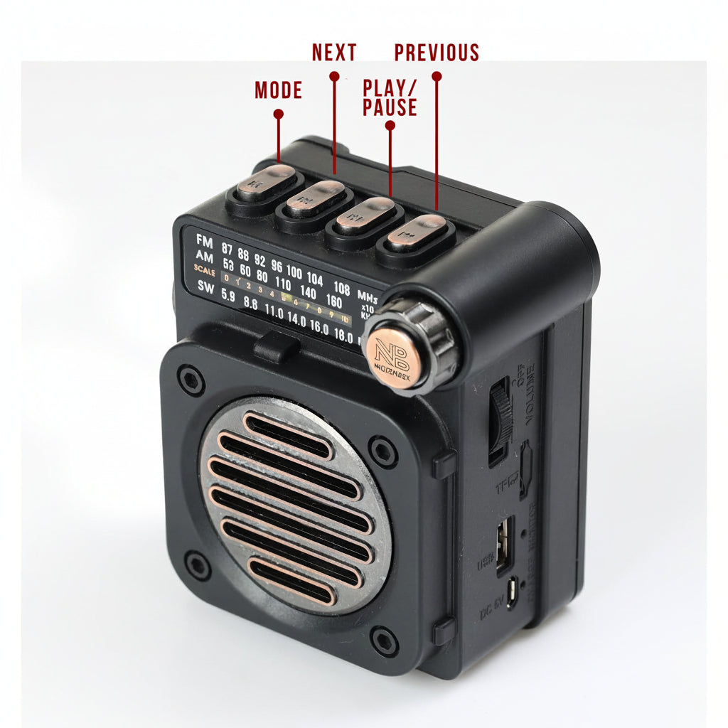 Retro Buddy - 3 Band Radio (FM/AM/SW)
