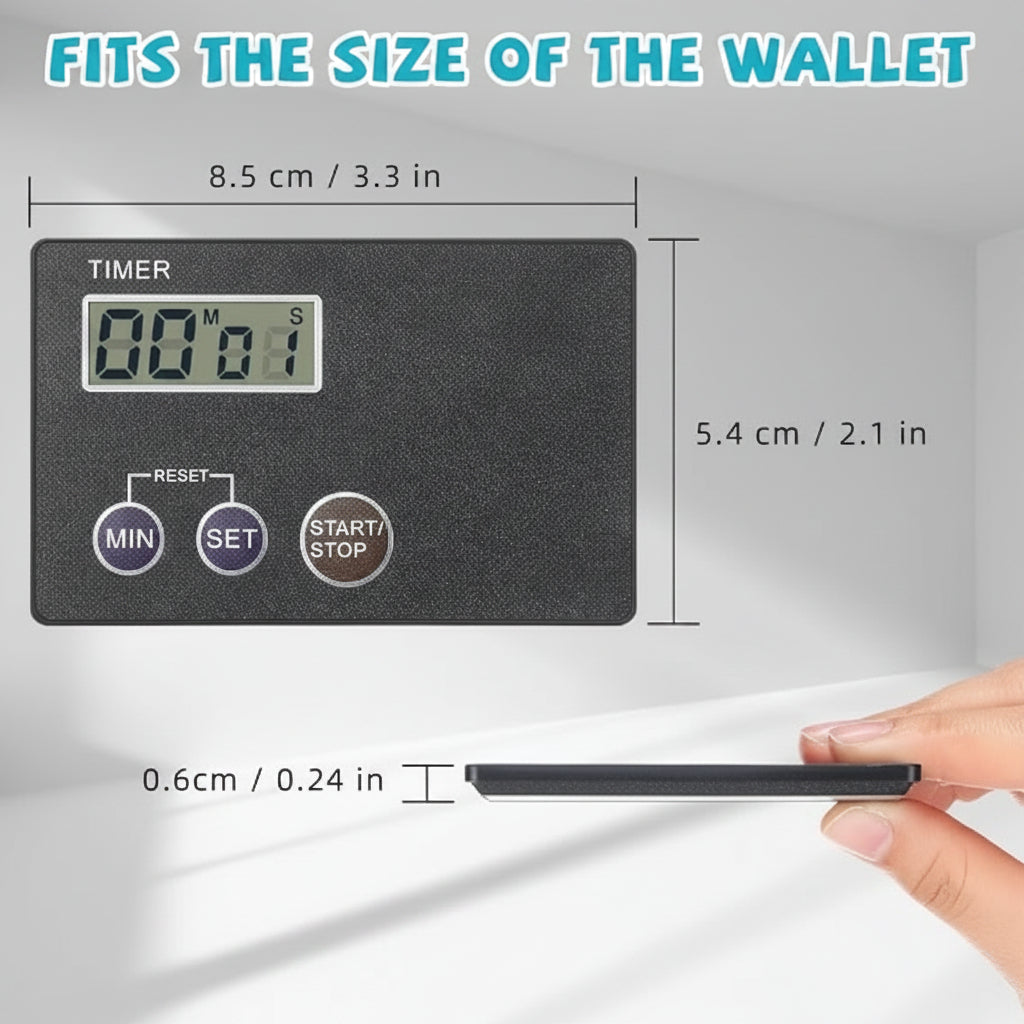 Ultrathin Credit Card Timer With Magnetic