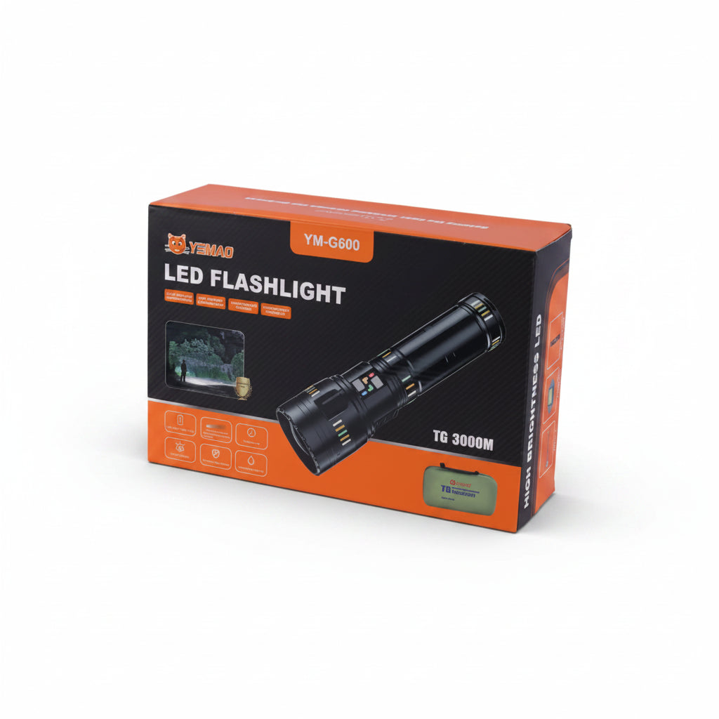 YEMAO YM-G600 Ultra Bright 100W Rechargeable Flashlight 🔦