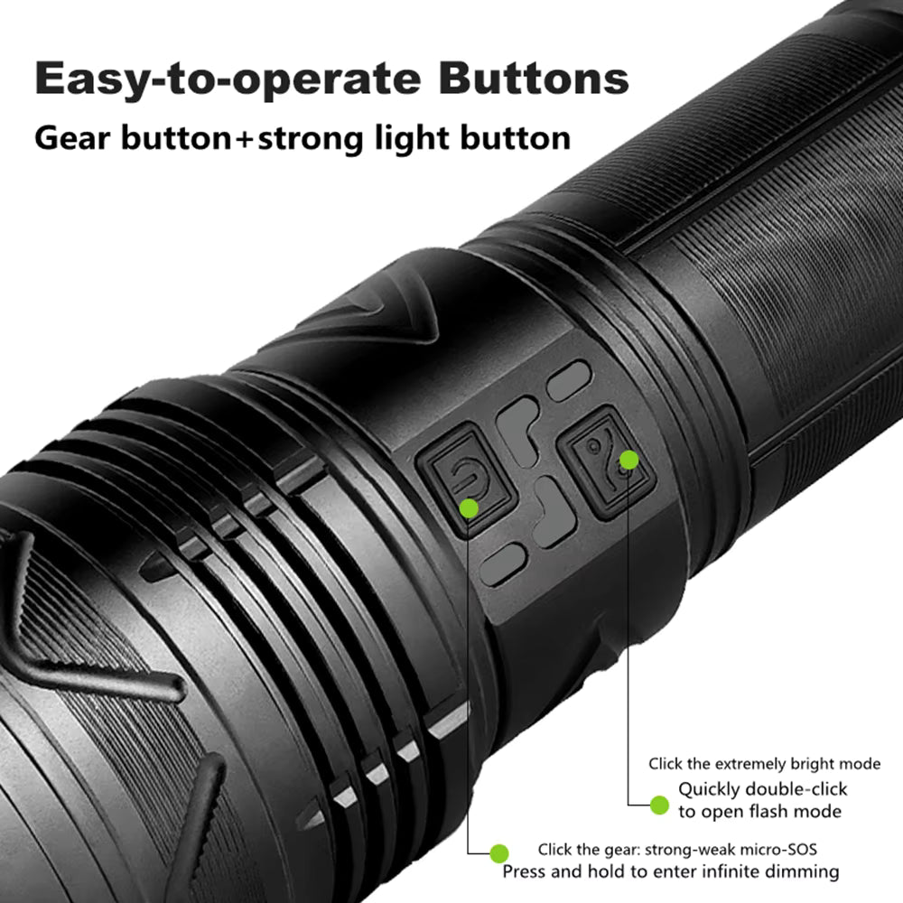 YEMAO YM-G600 Ultra Bright 100W Rechargeable Flashlight 🔦