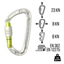 Edelrid Pure Screw Carabiner - Silver
