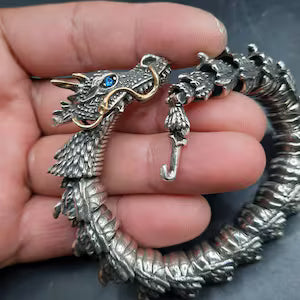 DRAGON GOT  - "12"mm Pure Copper Bracelet with Hook Buckle for Men & Boys ("9" inch)