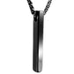 SLEEK BLACK - Pure Titanium Steel Pendant with 24inch Round Box Chain for Men & Boys