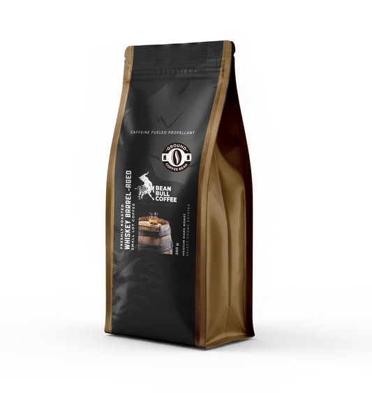 Whiskey Barrel-Aged Medium Dark Roast  Grind Coffee Beans